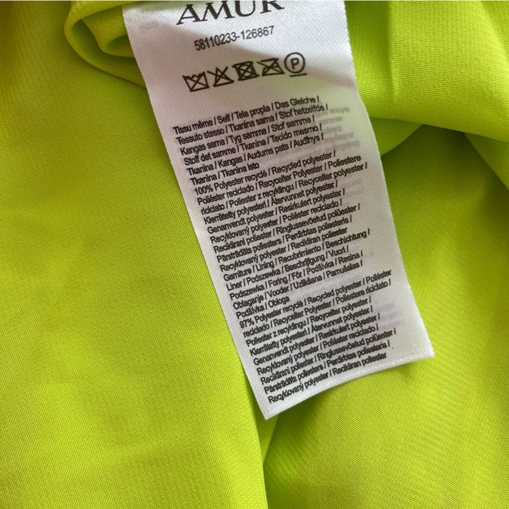 AMUR Women’s Nico Pleaded Floral Dress Size 0 Lime New - Picture 10 of 16
